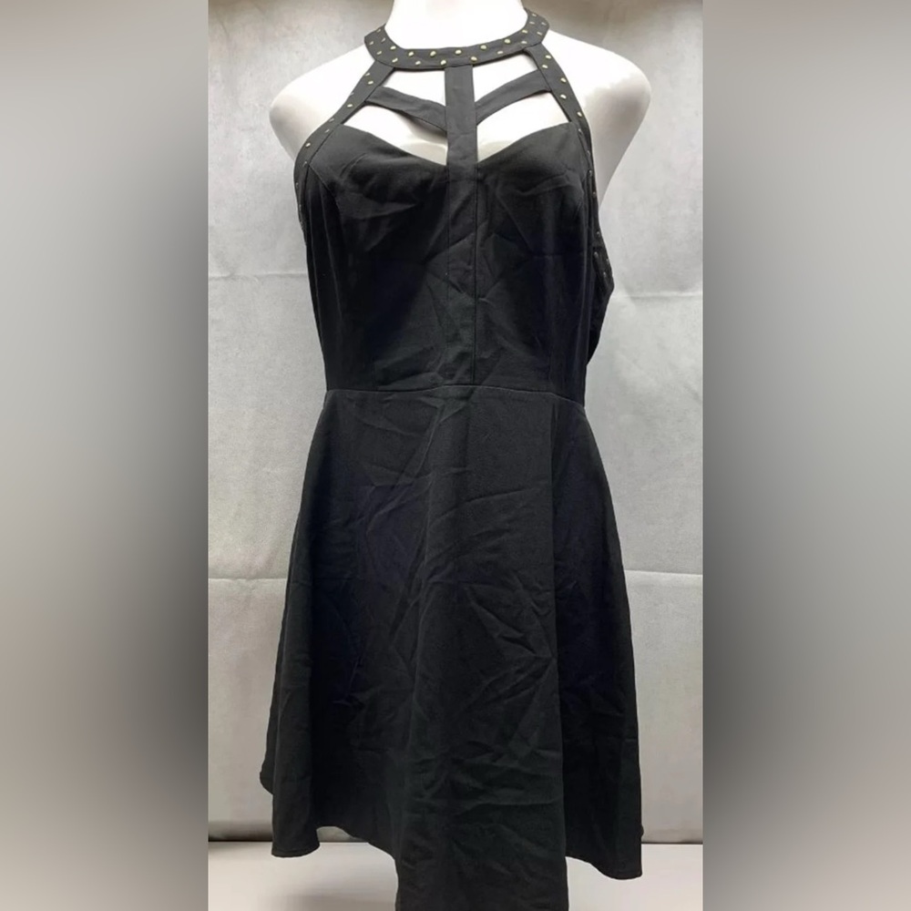 Sexy Guess Black w/gold studs Midi Dress
